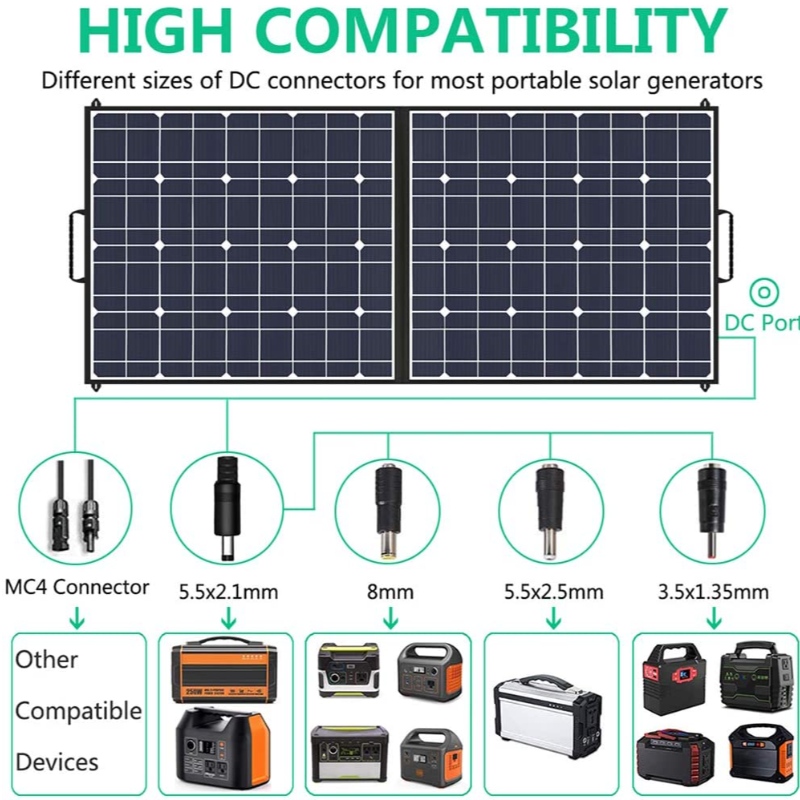 100W Auringon taittopussit