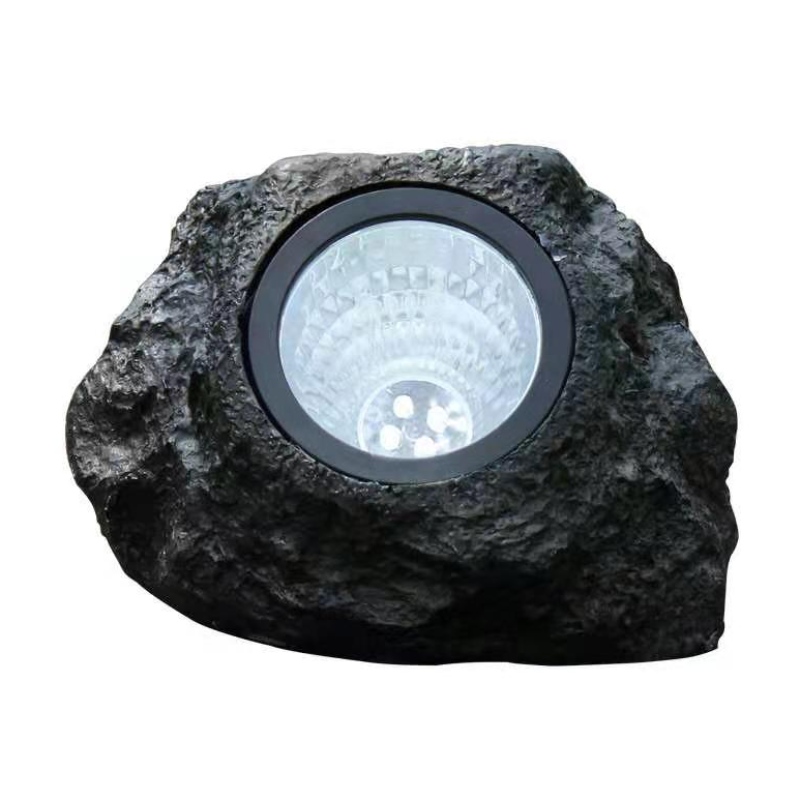 Outdoor LED Rocky Lamp 4 LED Solar Landscape Stone Gardennurmikkovalo