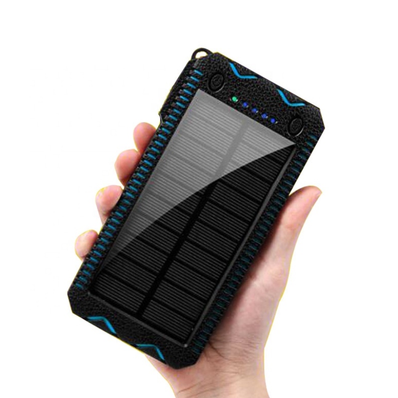 Vedenpitävä aurinko laturi Batter Bank Solar Power Bank 10000 mah Powerbank kannettava Lumen LED Outdoor Flood Light